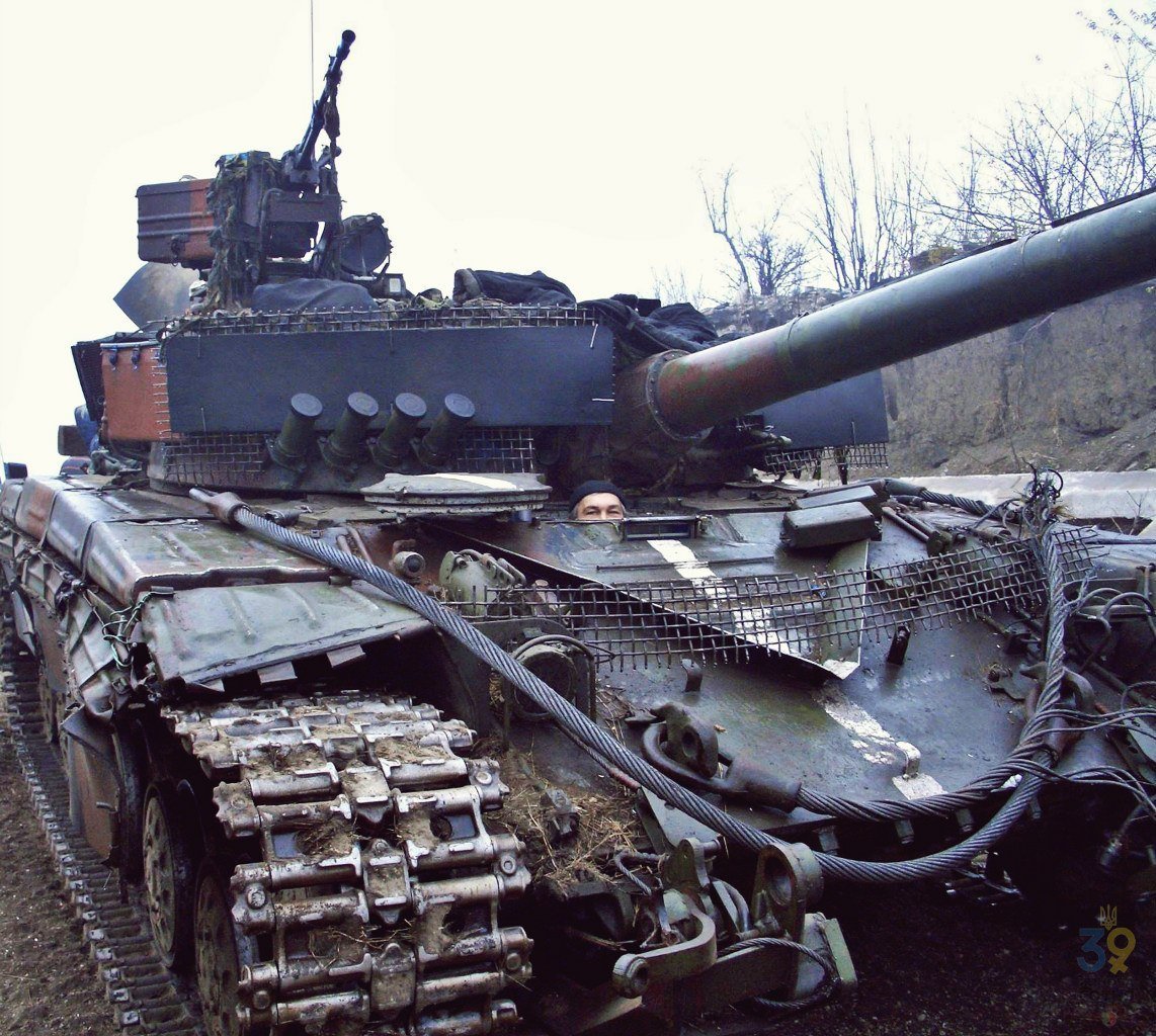 Ukrainian tank T64 in Civil War, photo