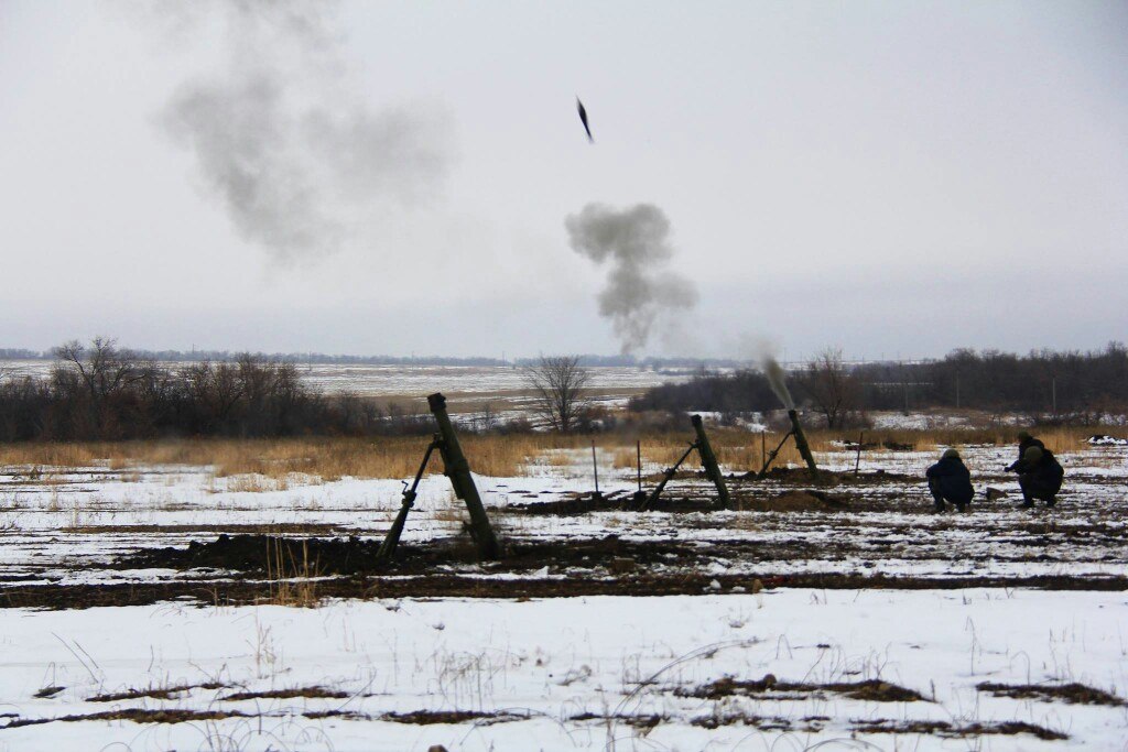 Mortars at Ukrainian Civil War, photo of December 2014