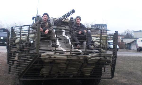 Ukrainian BTR in Mariupol
