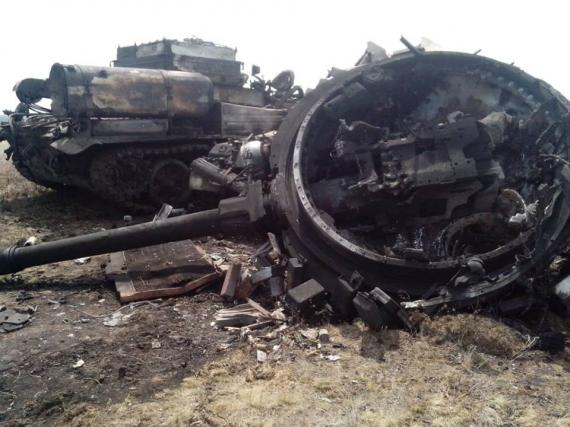 photo Destroyed armor and trucks of Ukrainian 79th AMB