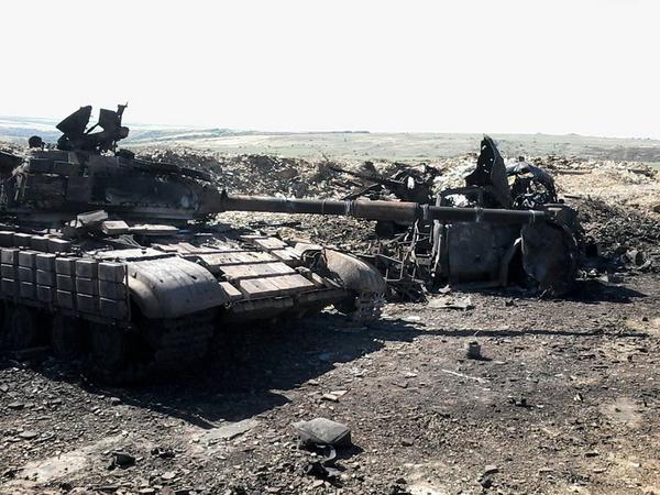 Destroyed tank of Ucraina 79th AMB