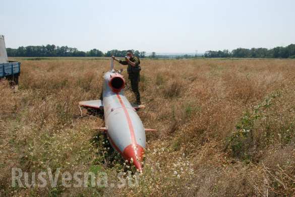 Сбитый украинский беспилотник ТУ-143 Рейс