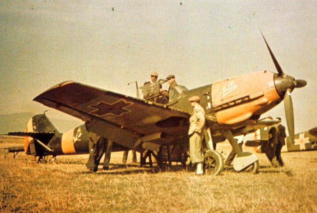  color photo WWII Romanian fighter Bf.109E.3