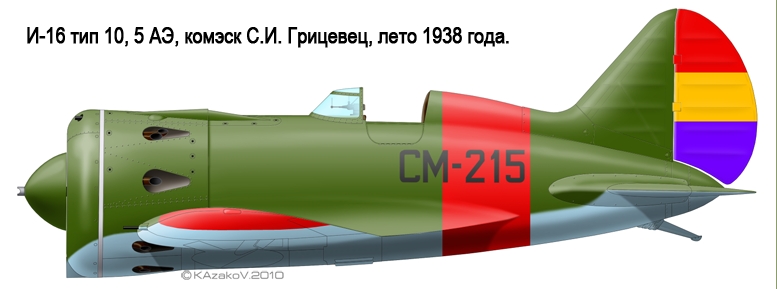  ВОВ чертежи и рисунки Hiszpanski samolot И-16 комэск Сергей Грицевец