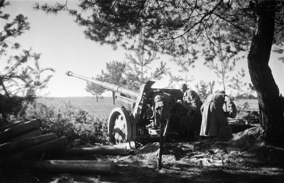 немецкая тяжелая артиллерия на восточном фронте ВМВ Trophy 8,8 cm PaK43 AT gun in Soviet service
