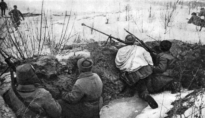 sovjetiske anti-tank skytter soldater med kanon, 1943