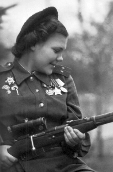 foto w.w.2 USSR francotirador Nina Lobkovskaya