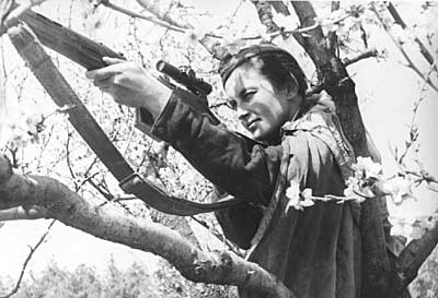 Soviet sniper Lyudmila Pavlyuchenko