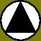 донской черный треугольник в белом круге с черной окантовкой