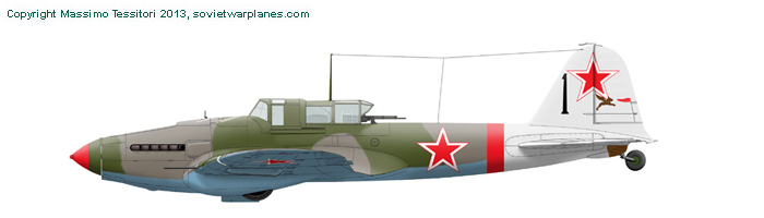 военный знак ВВС СССР  air strafer warplane Il-2m3  picture red ring camo