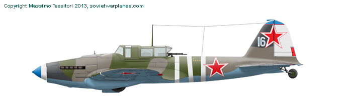 ВОВ 16 ВВС СССР ил-2м3. ww2 aerial ground attaker airplane white bands dazzle paint