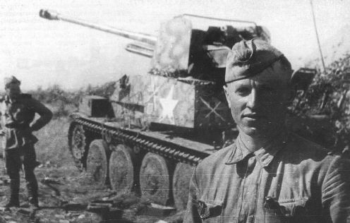 Захваченная самоходка Marder-3 в Красной армии