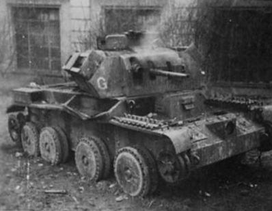 трофейные английские крейсерские танки А13 МкII уничтоженные в 1941 под Брестом