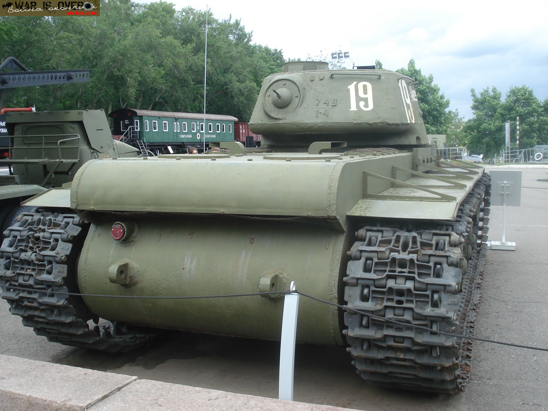 image ww2 USSR heavy tank KV-1S rear. Second world war armored fighting vehicle