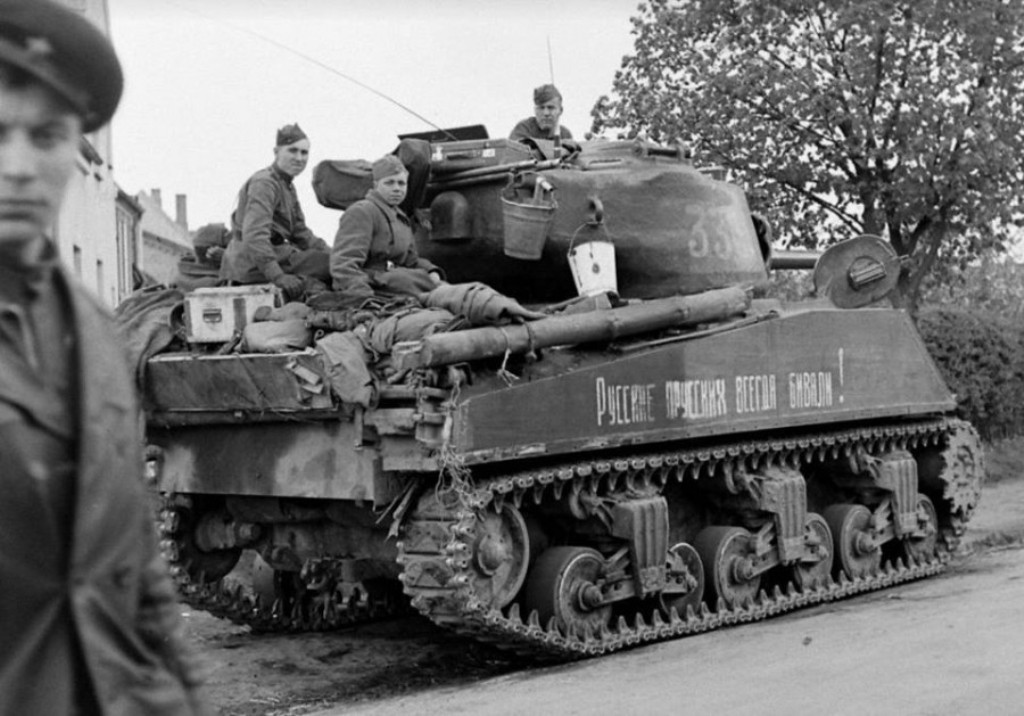 M4 Sherman medium tank of Red Army photo