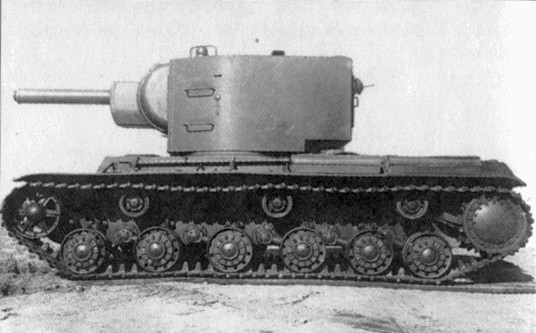 photo WWII Soviet heavy assault tank KV-2 Klim Voroshilov