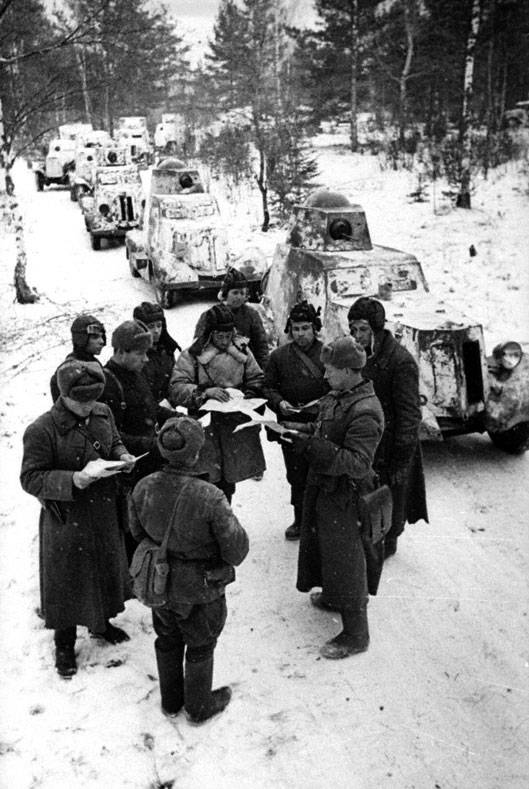 wartime photo  Russian aurmored cars in 1941