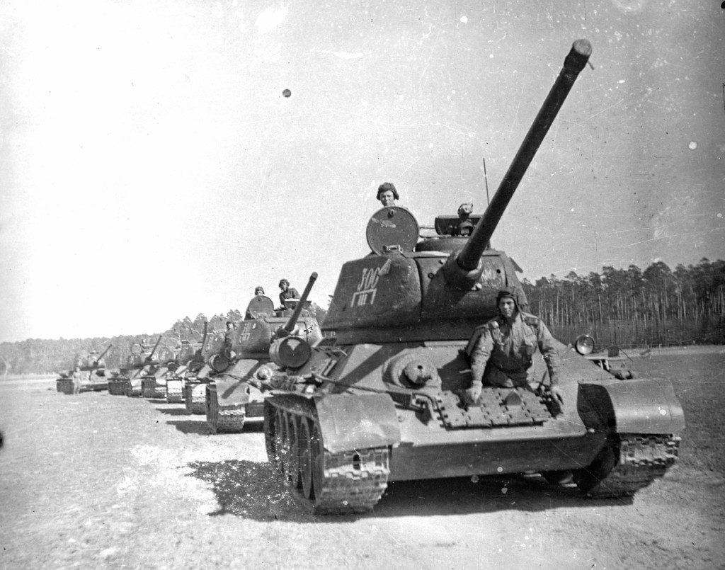Т-34-85 из состава 3-го батальона 63-й гвардейской Челябинской танковой бригады в Германии
