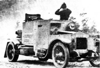 Automitrailleuse Minerva (Belgium): the open roof with the shielded MG