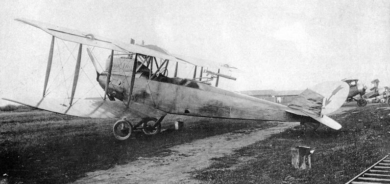Captured LVG C-V airplane in red army